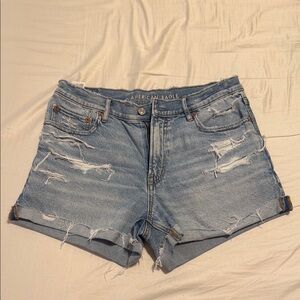 American Eagle Outfitters Blue Jean Shorts Distressed Style